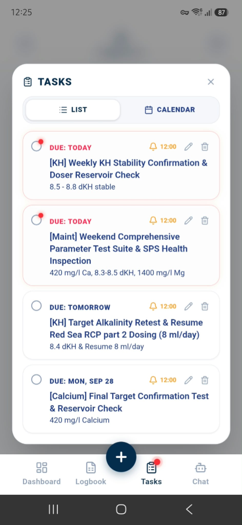Coralist Maintenance Task Scheduler